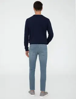 شلوار جین جذب مردانه آبی پیرکاردین