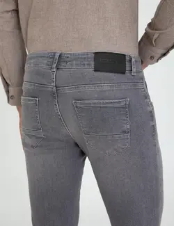 شلوار جین جذب مردانه خاکستری تیره پیرکاردین