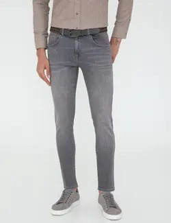 شلوار جین جذب مردانه خاکستری تیره پیرکاردین