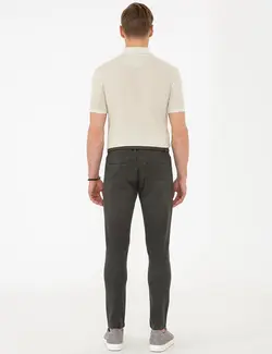 شلوار جین جذب مردانه سبز تیره پیرکاردین