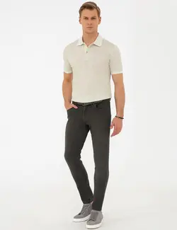 شلوار جین جذب مردانه سبز تیره پیرکاردین