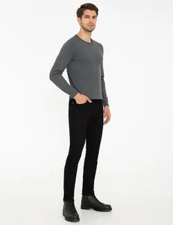 شلوار جین جذب مردانه سیاه پیرکاردین