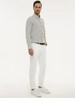 شلوار جین جذب مردانه بژ پیرکاردین