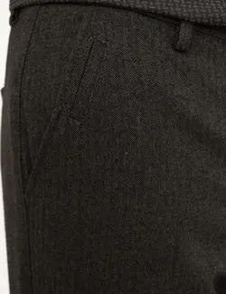 شلوار کتان جذب مردانه قهوه ای پیرکاردین