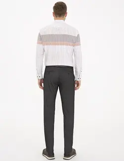 شلوار کتان جذب مردانه خاکستری پیرکاردین