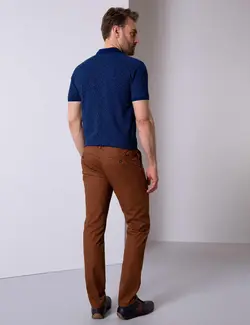 شلوار کتان جذب مردانه زنجبیلی پیرکاردین