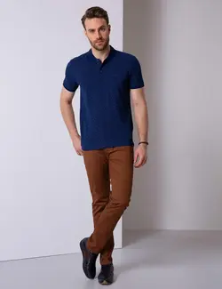 شلوار کتان جذب مردانه زنجبیلی پیرکاردین