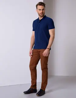 شلوار کتان جذب مردانه زنجبیلی پیرکاردین