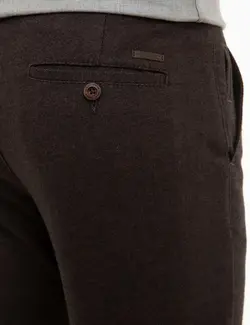 شلوار کتان جذب مردانه قهوه ای روشن پیرکاردین