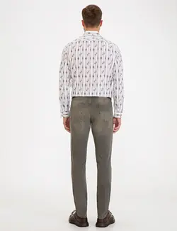 شلوار جین جذب مردانه خاکی پیرکاردین