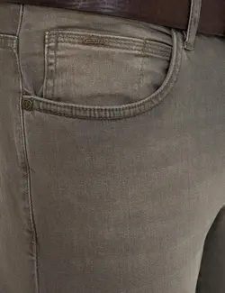 شلوار جین جذب مردانه خاکی پیرکاردین