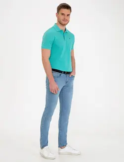 شلوار جین جذب مردانه آبی روشن پیرکاردین