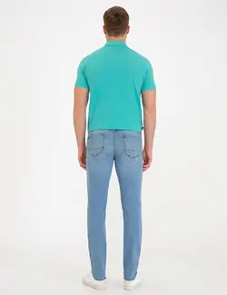 شلوار جین جذب مردانه آبی روشن پیرکاردین