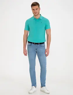 شلوار جین جذب مردانه آبی روشن پیرکاردین