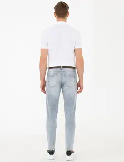 شلوار جین جذب مردانه آبی روشن پیرکاردین