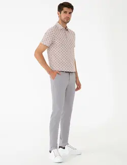 شلوار کتان جذب مردانه خاکستری پیرکاردین