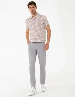 شلوار کتان جذب مردانه خاکستری پیرکاردین