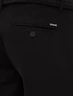 شلوار کتان جذب مردانه سیاه پیرکاردین