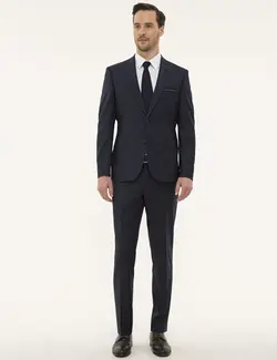 ست کت و شلوار مردانه سرمه ای پیرکاردین