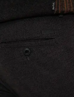 شلوار کتان جذب مردانه سیاه پیرکاردین