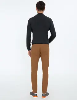 شلوار کتان جذب مردانه خاکی پیرکاردین