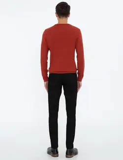 شلوار کتان جذب مردانه سیاه پیرکاردین