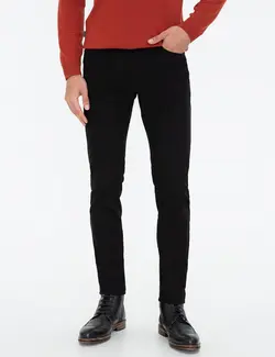 شلوار کتان جذب مردانه سیاه پیرکاردین