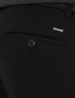 شلوار کتان جذب مردانه سیاه پیرکاردین