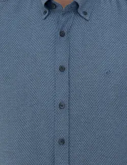 پیراهن آستین بلند مردانه سرمه ای پیرکاردین