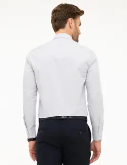 پیراهن آستین بلند مردانه خاکستری روشن پیرکاردین