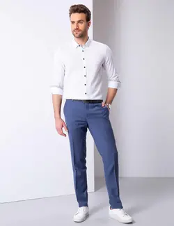 پیراهن آستین بلند مردانه آبی پیرکاردین