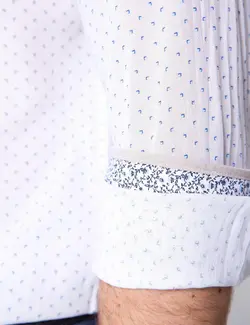 پیراهن آستین بلند مردانه آبی پیرکاردین