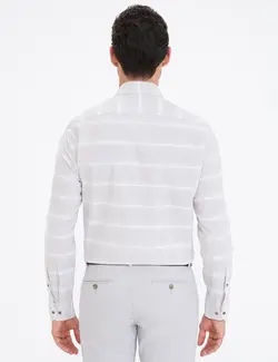 پیراهن آستین بلند مردانه بژ پیرکاردین