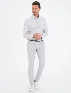 پیراهن آستین بلند مردانه بژ پیرکاردین