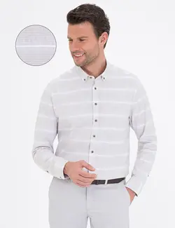 پیراهن آستین بلند مردانه بژ پیرکاردین