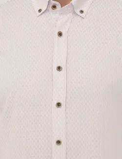 پیراهن آستین بلند مردانه قهوه ای روشن پیرکاردین