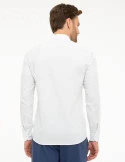 پیراهن آستین بلند مردانه آبی پیرکاردین