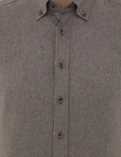 پیراهن آستین بلند مردانه قهوه ای پیرکاردین