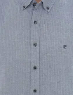 پیراهن آستین بلند مردانه خاکستری پیرکاردین