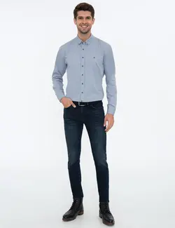 پیراهن آستین بلند مردانه خاکستری پیرکاردین
