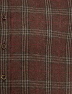 پیراهن آستین بلند مردانه زرشکی پیرکاردین