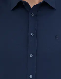 پیراهن آستین بلند مردانه سرمه ای پیرکاردین