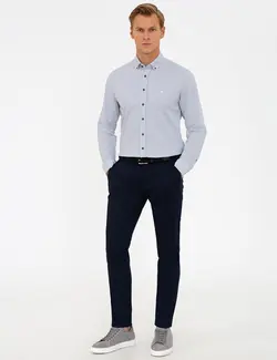 پیراهن آستین بلند مردانه سیاه پیرکاردین