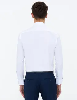 پیراهن آستین بلند مردانه سفید پیرکاردین