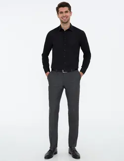 پیراهن آستین بلند مردانه سیاه پیرکاردین