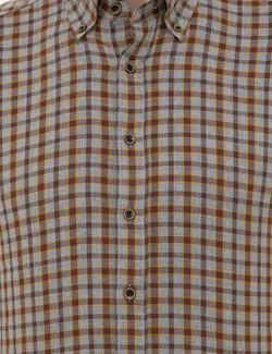 پیراهن آستین بلند مردانه قهوه ای پیرکاردین