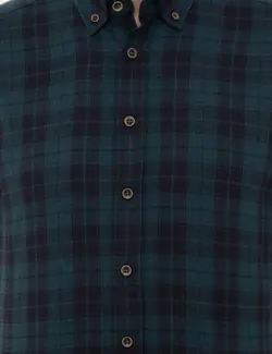 پیراهن آستین بلند مردانه آبی نفتی پیرکاردین