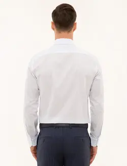 پیراهن آستین بلند مردانه سفید پیرکاردین