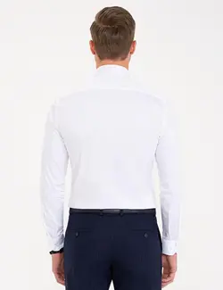 پیراهن آستین بلند مردانه سفید پیرکاردین