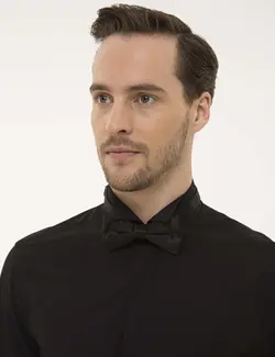 پیراهن آستین بلند مردانه سیاه پیرکاردین